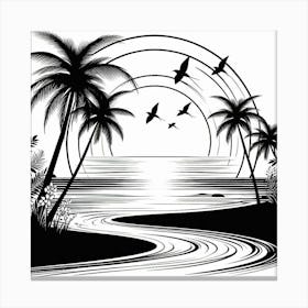 A serene beach 1 Canvas Print