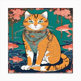 Koi Cat Canvas Print