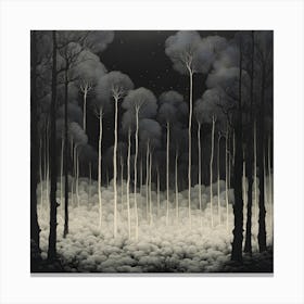 'The Forest At Night' Canvas Print