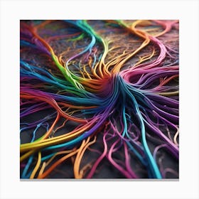 Colorful Neural Network 4 Canvas Print