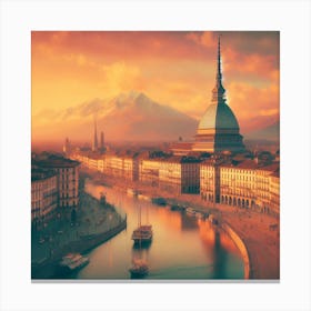 Mole Antonelliana Turin 1890 2 Canvas Print