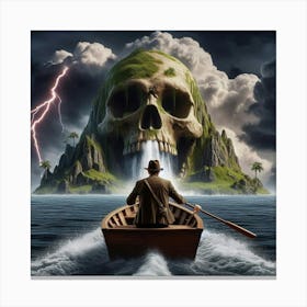 Man In A Boat 5 Canvas Print