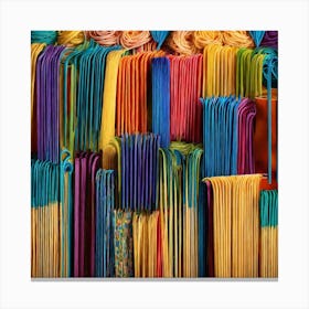 Colorful Noodles Canvas Print