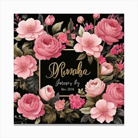 Pink Roses Canvas Print