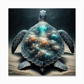 Turtle beach  Canvas Print