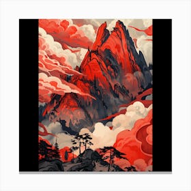 Red Mountains Canvas Print