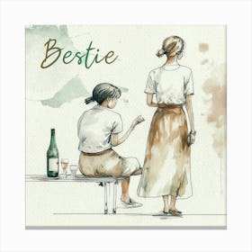 Bestie Canvas Print