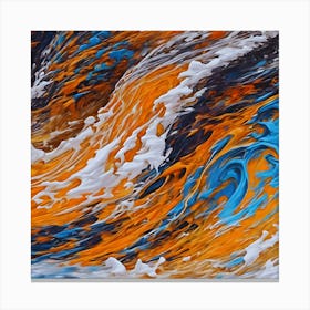 Foam Abstract Painting 1 Canvas Print