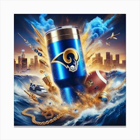 LA Rams Tumbler 1 Canvas Print