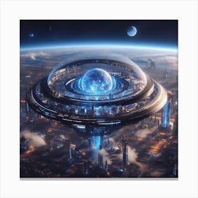 Futuristic City 85 Canvas Print