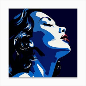 Woman In Blue Canvas Print