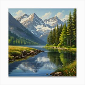 Mountain Lake 10 Canvas Print