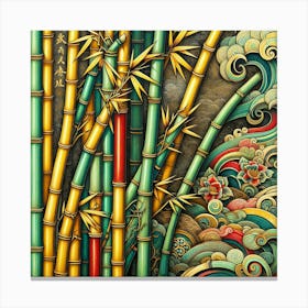 Bamboo Painting Canvas Print