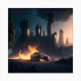 City On Fire (17) Canvas Print