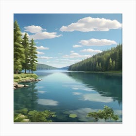 Lake - Lake Stock Videos & Royalty-Free Footage Canvas Print