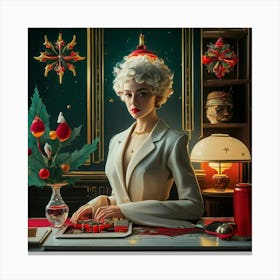 Christmas Table Canvas Print