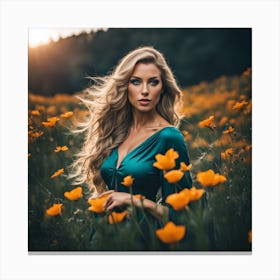 Field Of Poppies Canvas Print