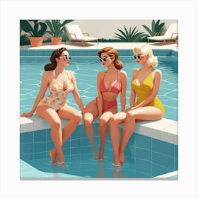 Default Pool Ladies Art Print 0 Canvas Print