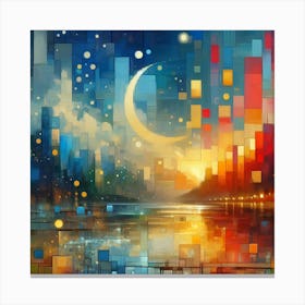 City At Night Canvas Print