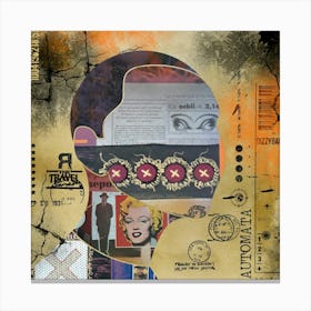 Collage Face 12 Canvas Print