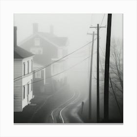 Fog On The Road Canvas Print