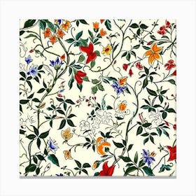 Sunny Meadow London Fabrics Floral Pattern 5 Canvas Print