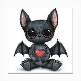 Little Black Bat Lienzo