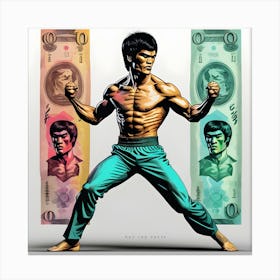 Kung Fu Star Action Retro Poster Canvas Print