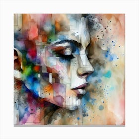 Abstract Of A Woman'S Face 3 Canvas Print