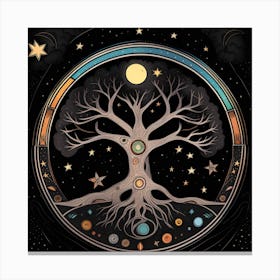 Retro tree of life Canvas Print