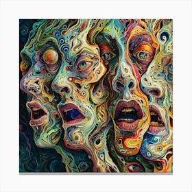 Psychedelic Faces Canvas Print