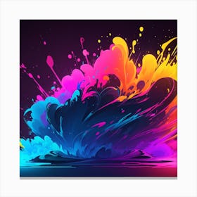 Colorful Splash Canvas Print