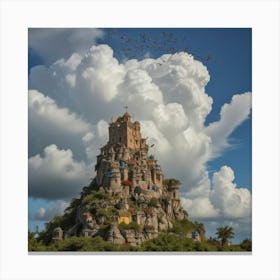 Castle On Top Of A Hill Canvas Print