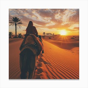 Stockcake Desert Sunset Ride 1719975188 Canvas Print