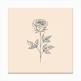 Simple Rose Canvas Print