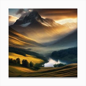 Sunrise In The Mountains 16 Canvas Print