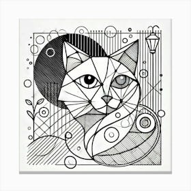 Haze Paw City Cat Canvas Print