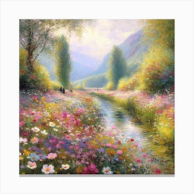 Flowering Stream Canvas Print