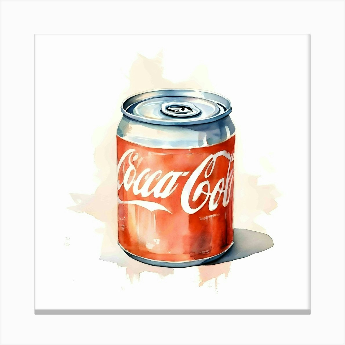 Coca Cola Can Canvas Print by Silverapple's Shop