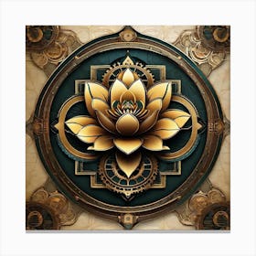 Steampunk Lotus 1 Canvas Print