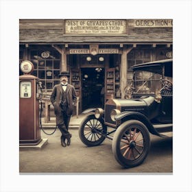 Old Fashioned Gas Station 1 Canvas Print