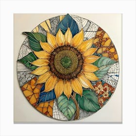 Sunflower Mosaic Canvas Print