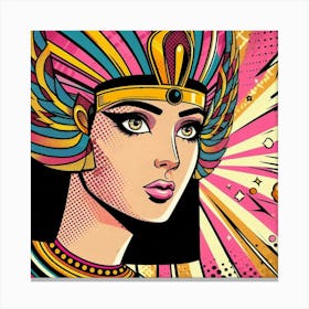 Pop Egyptian Malak Queen Canvas Print