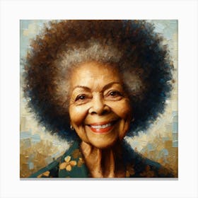 Portrait Of A Woman With Afro Canvas Print