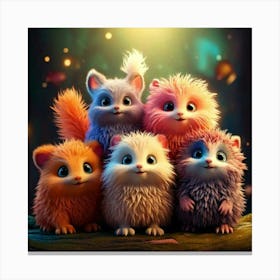 Firefly Charming Group Of Playful, Magical, Fluffy Creatures 99331 (2) Canvas Print