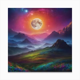 Full Moon In The Sky Canvas Print