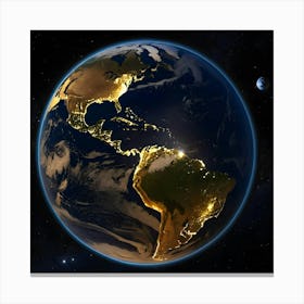 Earth From Space 3 Canvas Print