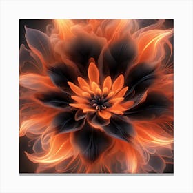 Flaming Flower Canvas Print