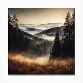 Abstract Golden Forest (23) Canvas Print