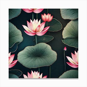 Lotus Flower Wallpaper 3 Canvas Print